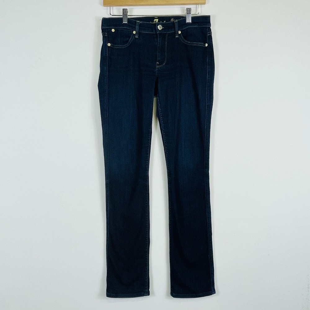 Seven For All Mankind Womens 28 Jeans 7FAMK The Modern Straight Dark Wash Casual